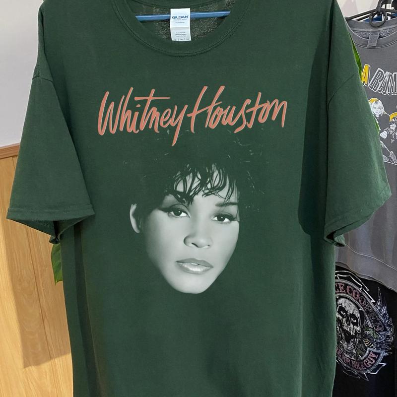 Vintage 90s Whitney Houston Graphic Tee - The Voice - I Will Always Love You - Music Shirt - Tribute to an Iconic R&B Pop Diva - Rest In Peace Whitney