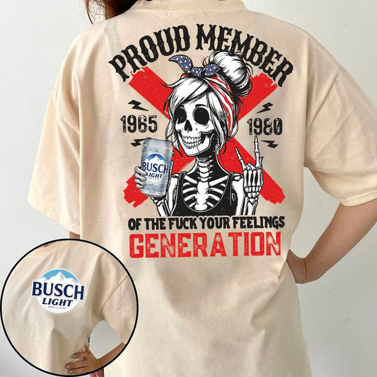 Gen X BusDrink Shirt Generation X FAFO Two Side Tee, Casual Gen X T-Shirt for GenX Enthusiasts