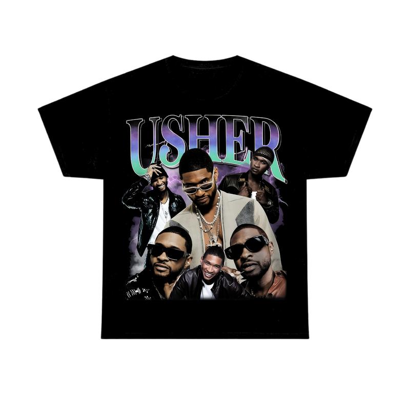 Usher 90s Vintage Rap Tee Retro Shirt, Usher T-shirt, Usher Shirt, Usher Merch, Usher Fan Unisex Tee, usher concert outfit, Menswear Top, Womenswear T