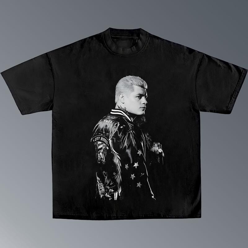 CODY RHODES TEE, Wrestling Tee, WWE Tee, Wrestling Gift, Sports Shirt, Workout T-shirt Menswear Streetwear Crewneck Clothing
