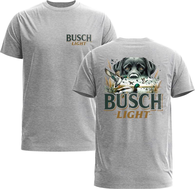 Busch Light Dog Go Hunting Unisex Tee - Beer Tee - Gildan 5000 Graphic Shirt, Heavy Cotton, Full Sizing & Colors