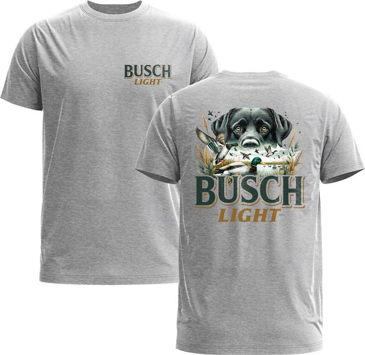 Busch Light Dog Go Hunting Unisex Tee - Beer Tee - Gildan 5000 Graphic Shirt, Heavy Cotton, Full Sizing & Colors