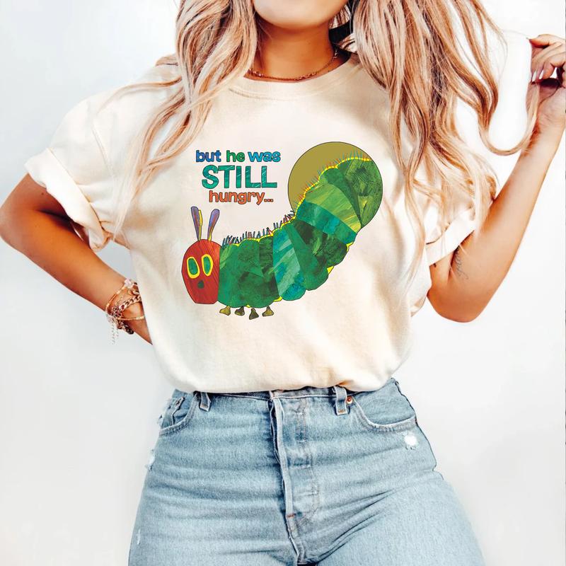 Eric Carle The Very Hungry Caterpillar Still Hungry Shirt, Progress Over Perfection Shirt, Teacher T-shirt, Friends Shirt, Very Hungry Caterpillar Shi