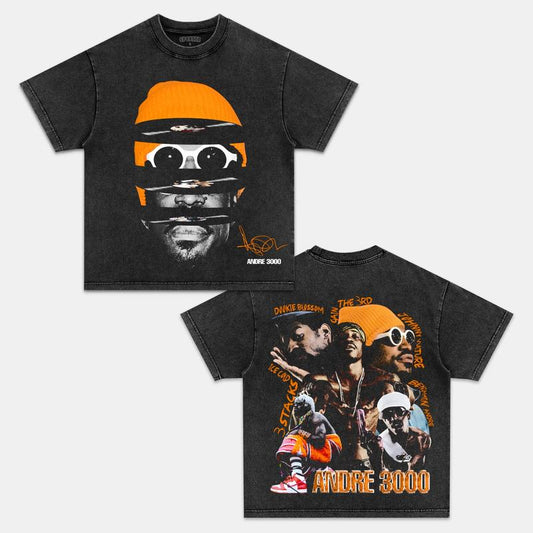 Andre 3000 Double Printed Short Sleeve Tee Cotton Vintage Shirt To Match Sneaker Hiphop Clothing Rapper Merch Shirt, Hiphop Tour Concert 2024, Gift Fo
