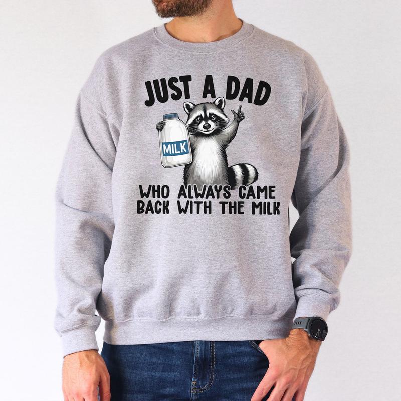 Racoon Just A Dad Who Always Came Back With The Milk Shirt, Father's Day Shirt, Gift For Dad