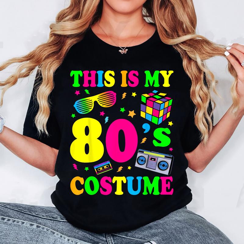 This Is My 80s Costume T-Shirt 80's 90's Party T-Shirt