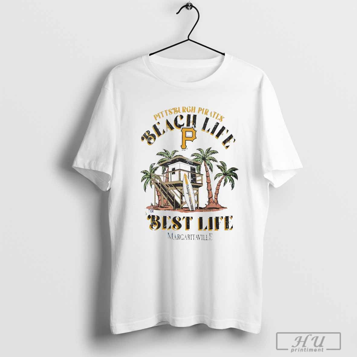 Pittsburgh Pirates beach life is the best life Margaritaville Beach Hut T-shirt