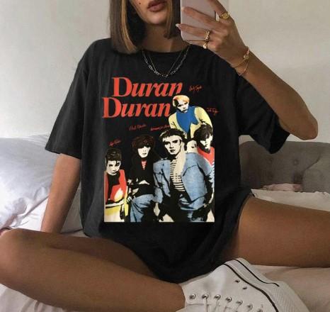 Vintage Duran Duran Music Band Graphic T shirt Cool Style