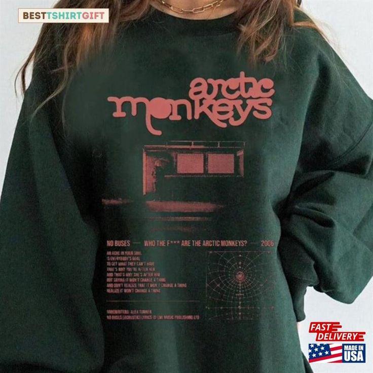 Arctic Monkeys AM Album Tour Crewneck, Classic Band Merch