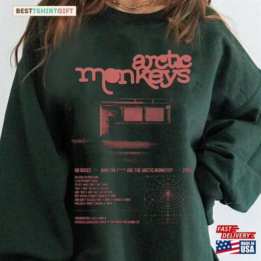 Arctic Monkeys AM Album Tour Crewneck, Classic Band Merch
