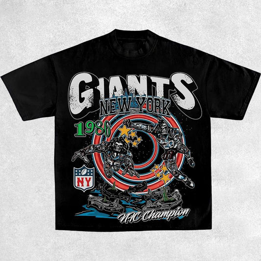 Giants Shirt, Vintage 90s Unisex Football Tees, Football T-Shirts, Sports Shirt, Game Day Tee, Football Fan Gifts Crewneck Clothing
