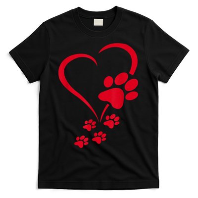 Dog Paws Hearts Baby Dogs Dog Paw Dog Paw Print T-Shirt