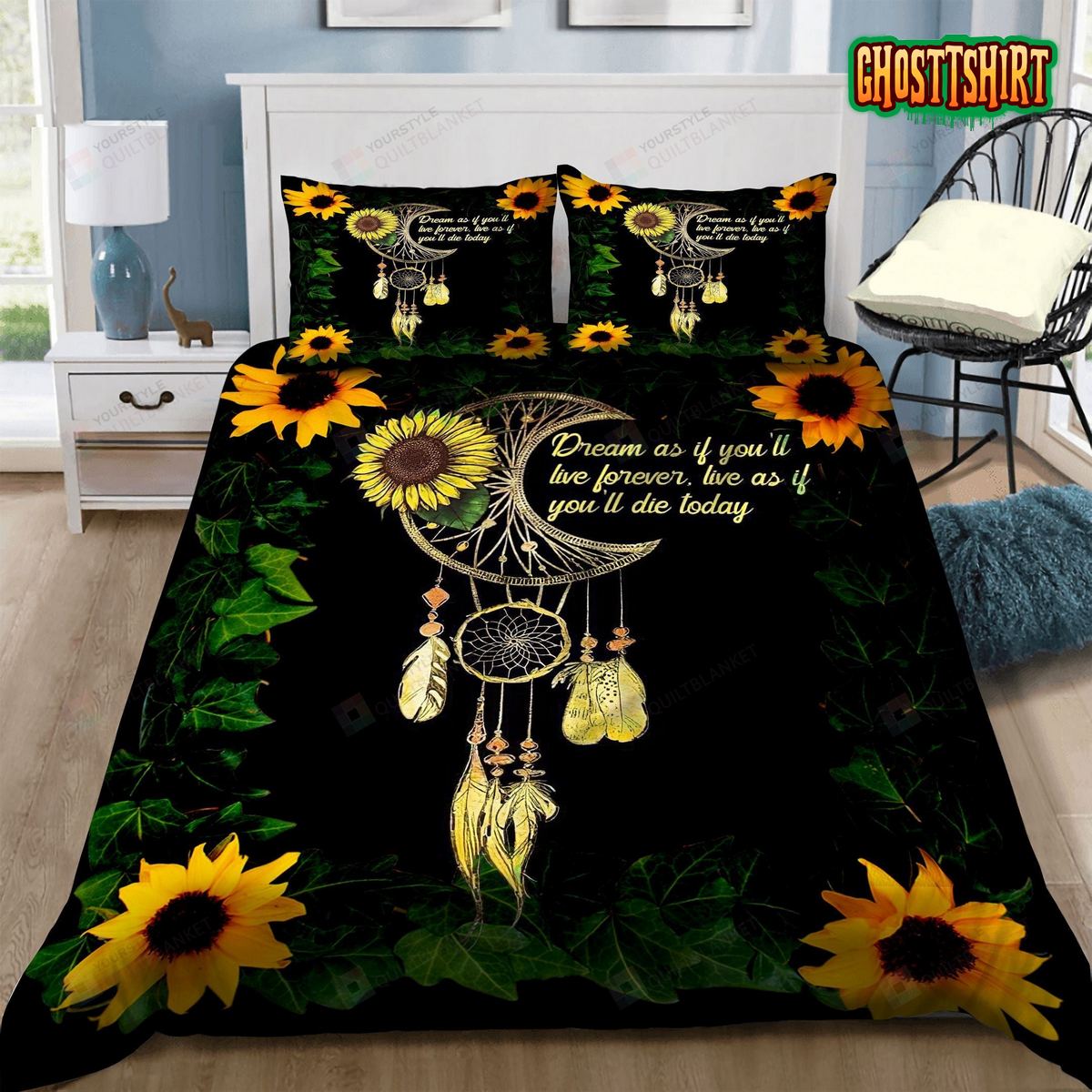 Dream Catcher Sunflower Dream As Today Bed Sheets Duvet Cover Bedding Set