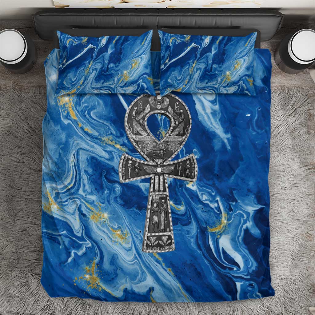 Ankh On Blue Bedding Set Pan African DT02