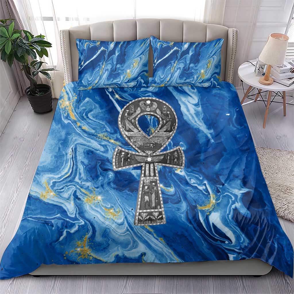 Ankh On Blue Bedding Set Pan African DT02