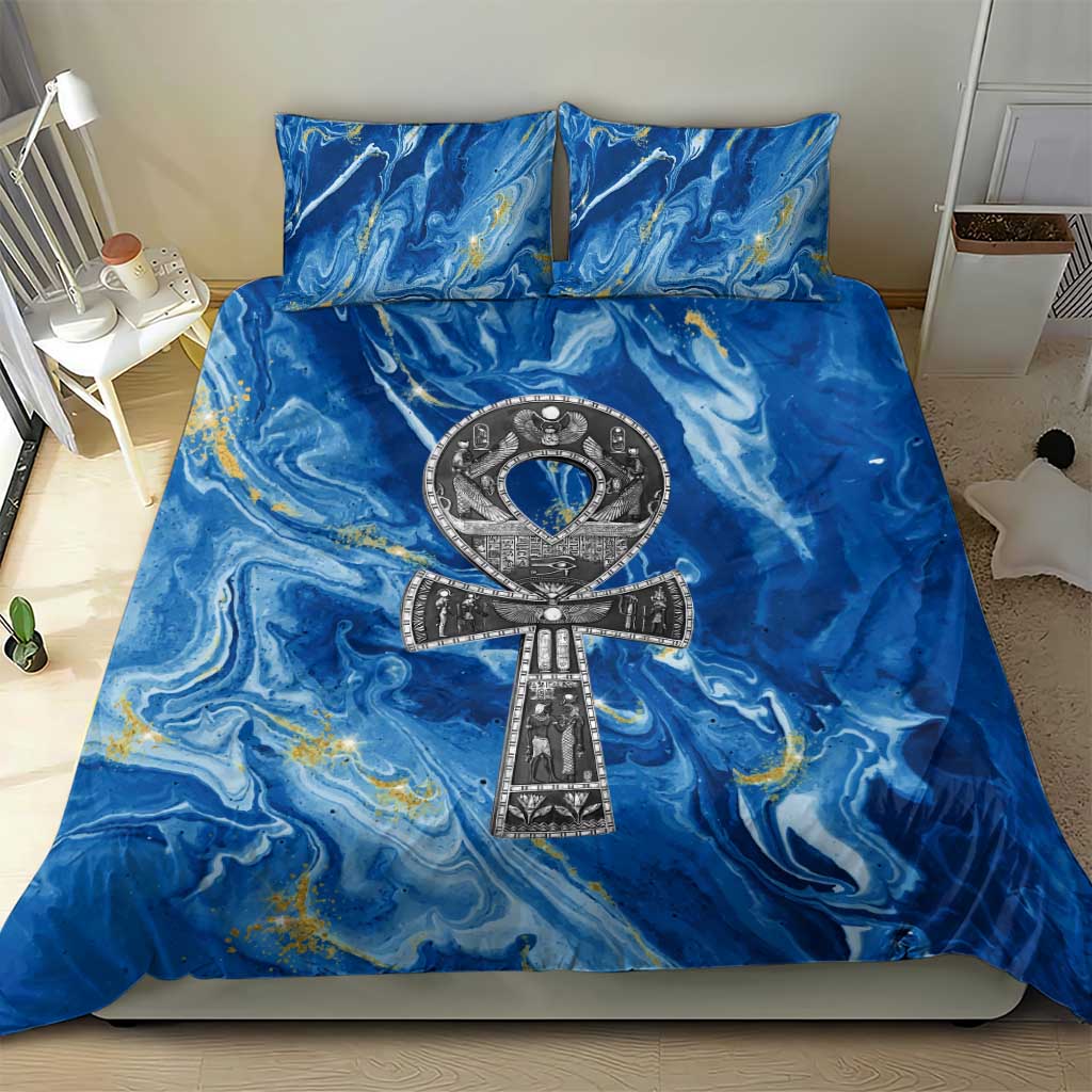 Ankh On Blue Bedding Set Pan African DT02