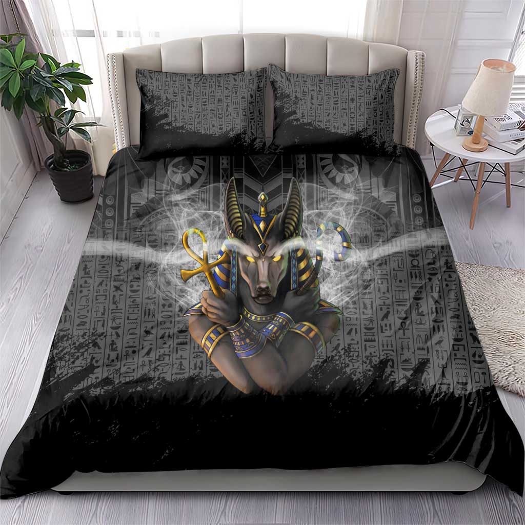 Anubis Bedding Set Egypt Pattern Black DT02