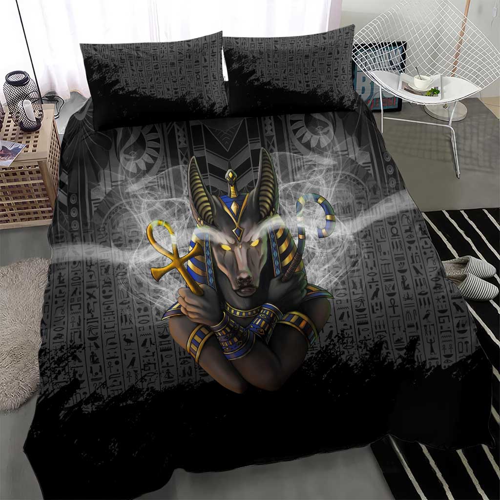 Anubis Bedding Set Egypt Pattern Black DT02