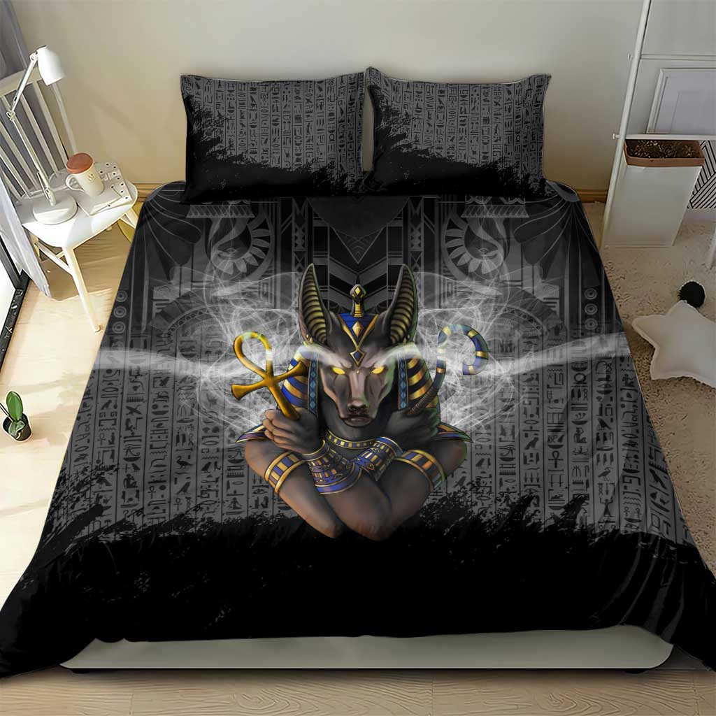 Anubis Bedding Set Egypt Pattern Black DT02