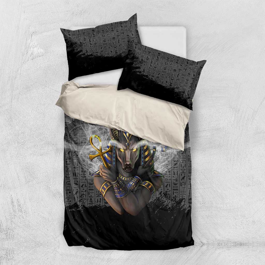 Anubis Bedding Set Egypt Pattern Black DT02