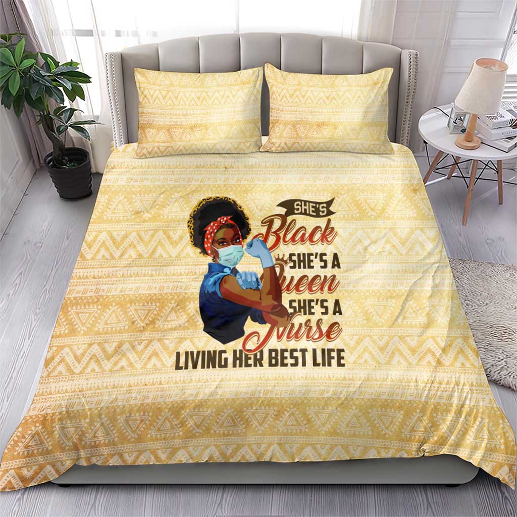 Afro Nurses Bedding Set Black Queen African DT02