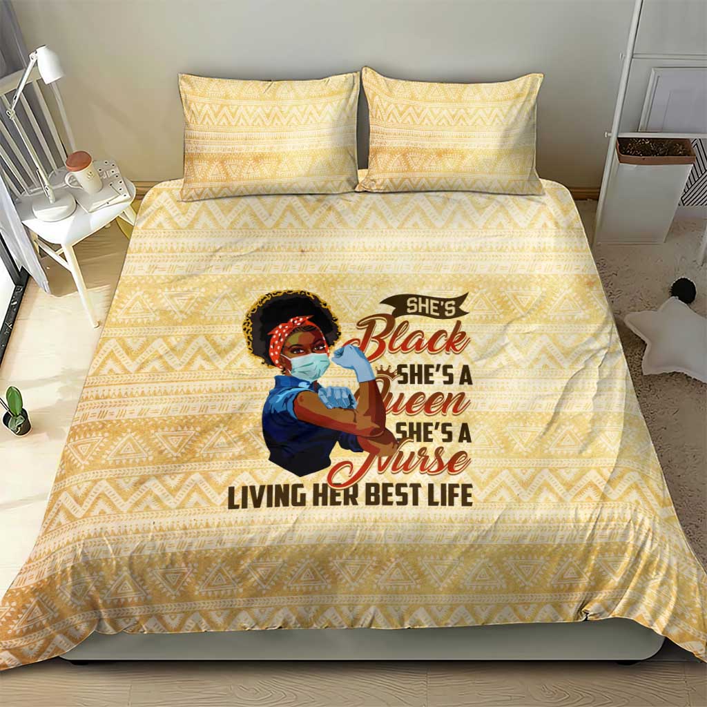 Afro Nurses Bedding Set Black Queen African DT02