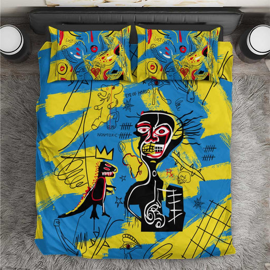 African Art Viva Underground Psychedelic Vintage Style Bedding Set DT02