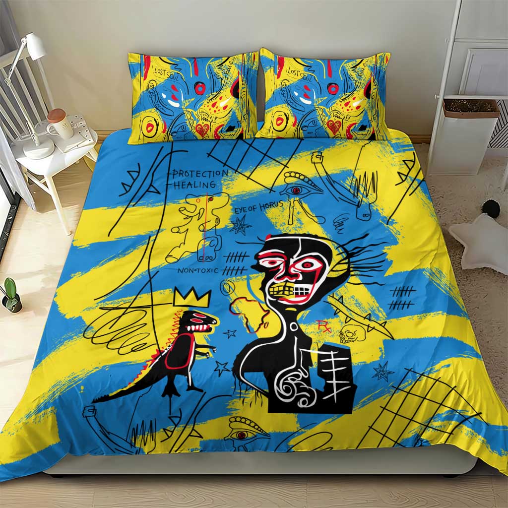African Art Viva Underground Psychedelic Vintage Style Bedding Set DT02