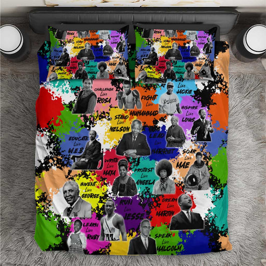 Black History Month African American Bedding Set Paint Splashes DT02