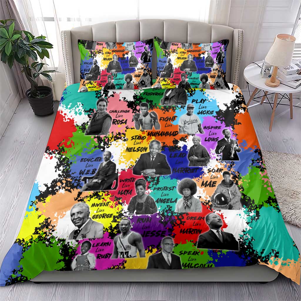 Black History Month African American Bedding Set Paint Splashes DT02