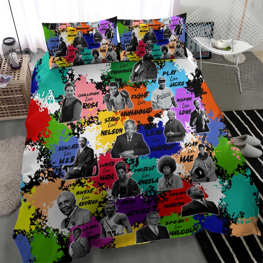 Black History Month African American Bedding Set Paint Splashes DT02