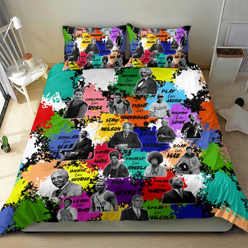 Black History Month African American Bedding Set Paint Splashes DT02