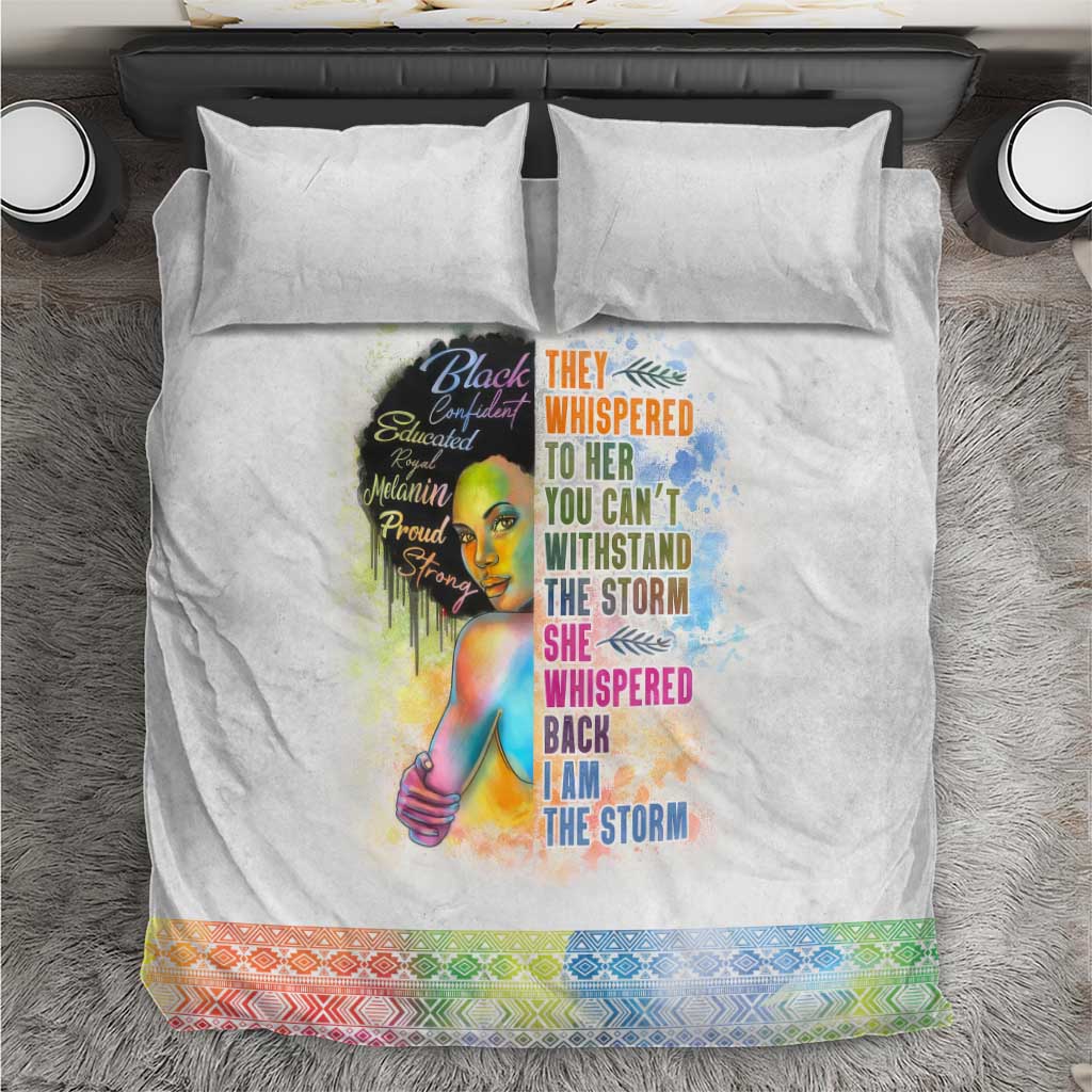 Black Girl I Am The Storm Bedding Set African American Women DT02