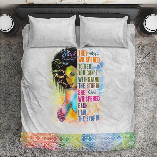 Black Girl I Am The Storm Bedding Set African American Women DT02