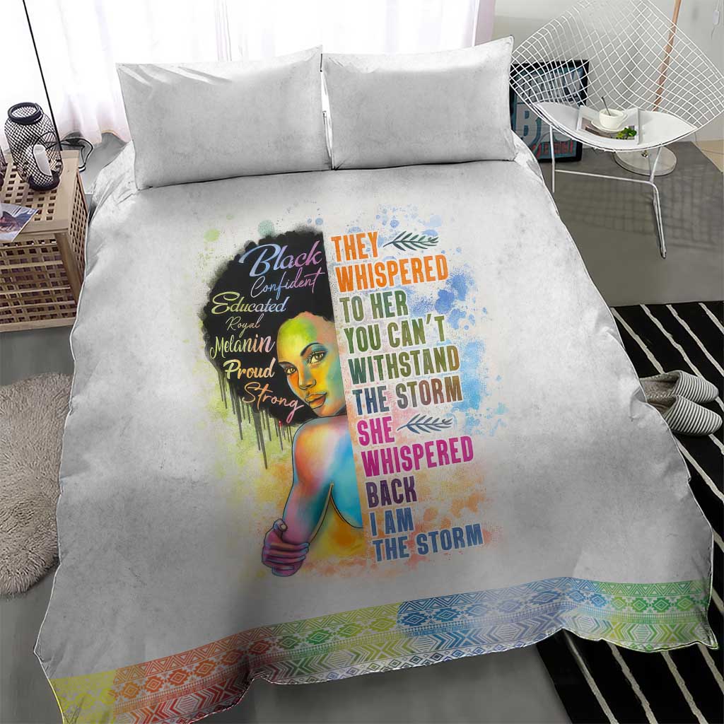 Black Girl I Am The Storm Bedding Set African American Women DT02