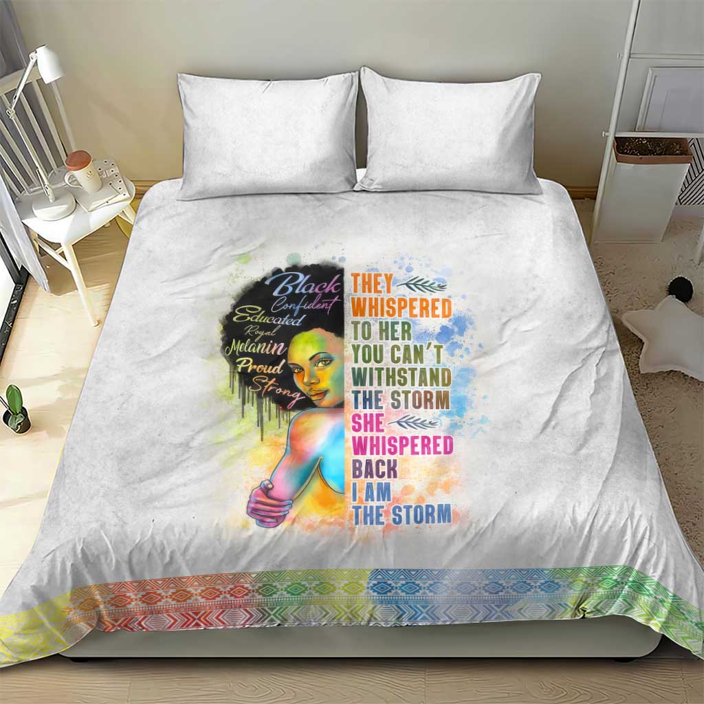 Black Girl I Am The Storm Bedding Set African American Women DT02