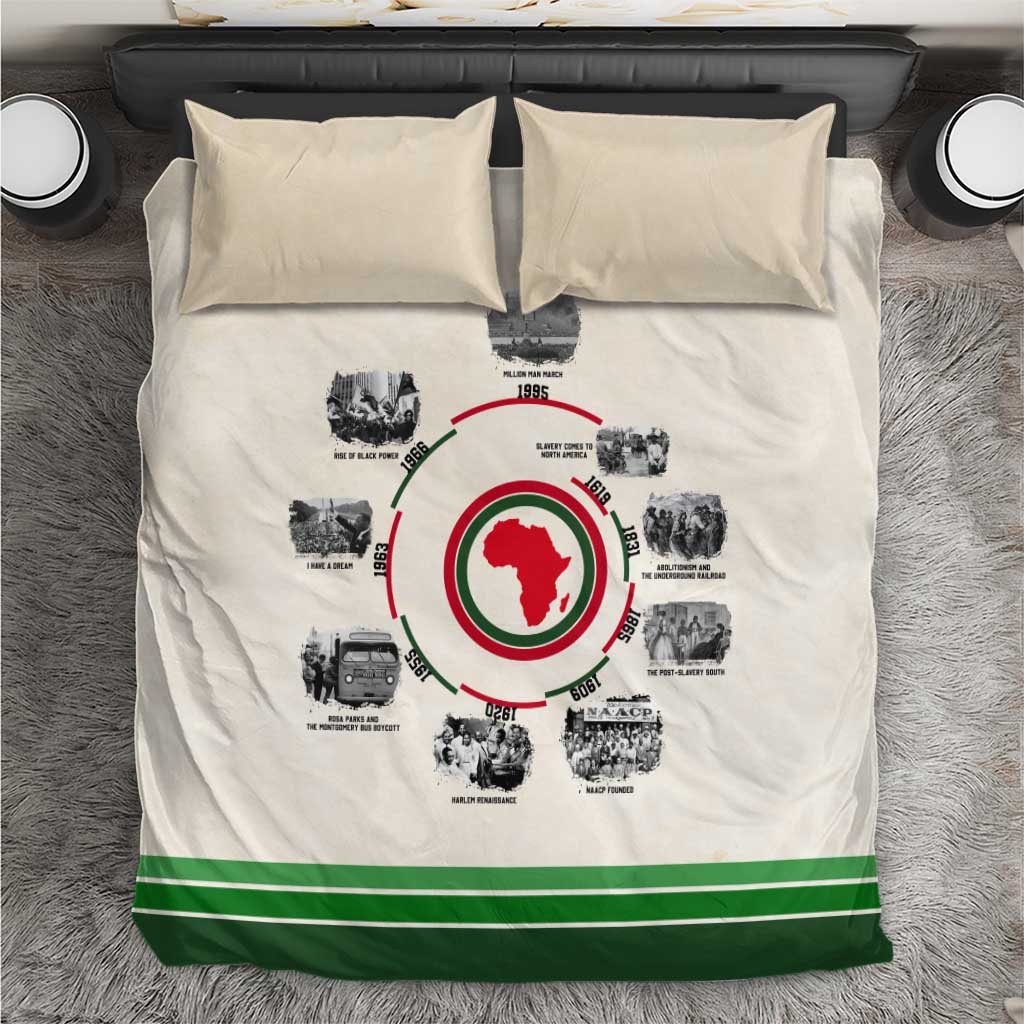 Black History Milestones - African Timeline Bedding Set DT02