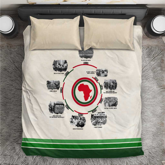 Black History Milestones - African Timeline Bedding Set DT02