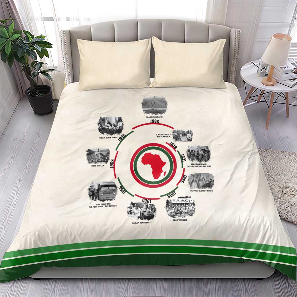 Black History Milestones - African Timeline Bedding Set DT02