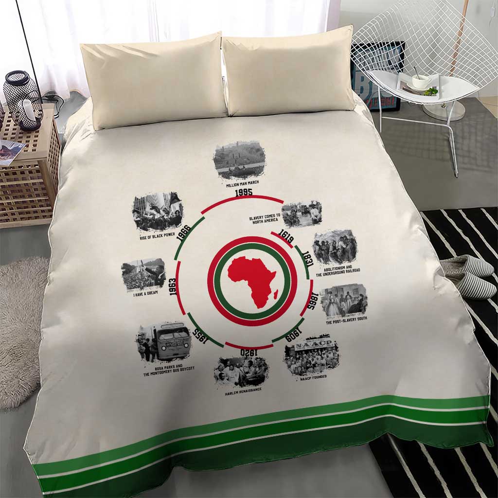 Black History Milestones - African Timeline Bedding Set DT02