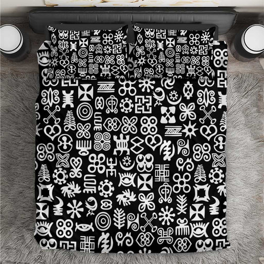 African Adinkra Bedding Set - Mixed Pattern Symbols DT02