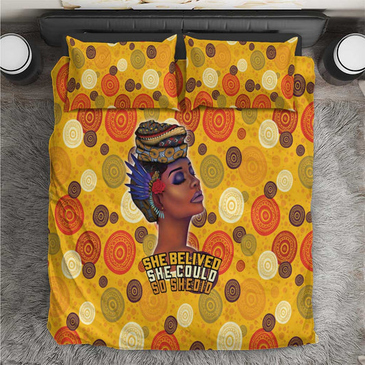 African Women Bedding Set She Believed She Could So She Did DT03