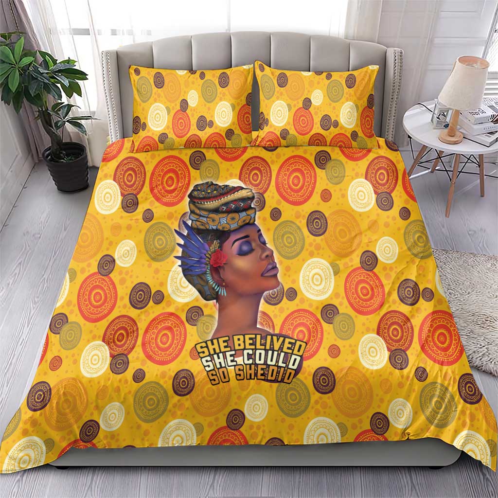 African Women Bedding Set She Believed She Could So She Did DT03
