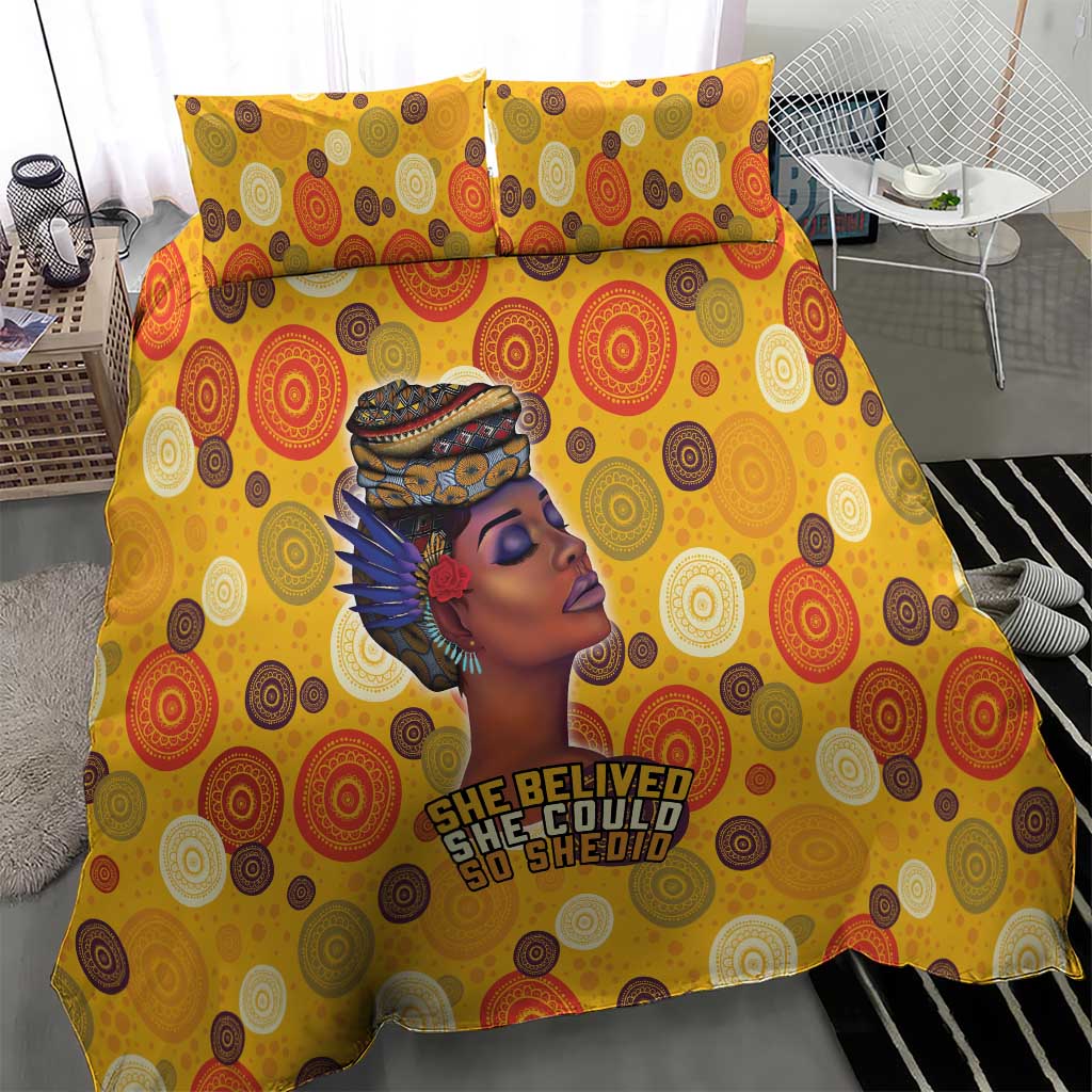 African Women Bedding Set She Believed She Could So She Did DT03