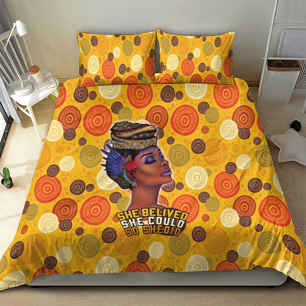 African Women Bedding Set She Believed She Could So She Did DT03