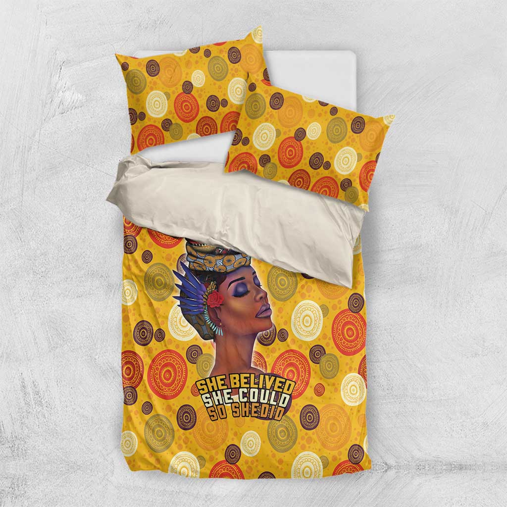 African Women Bedding Set She Believed She Could So She Did DT03