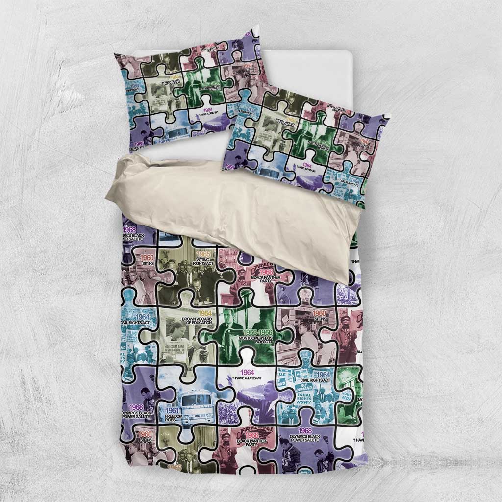 African American Bedding Set The Civil Rights Journey in Puzzle DT03