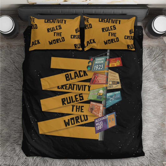 African Creativity Bedding Set Black Creativity Rules The World DT03