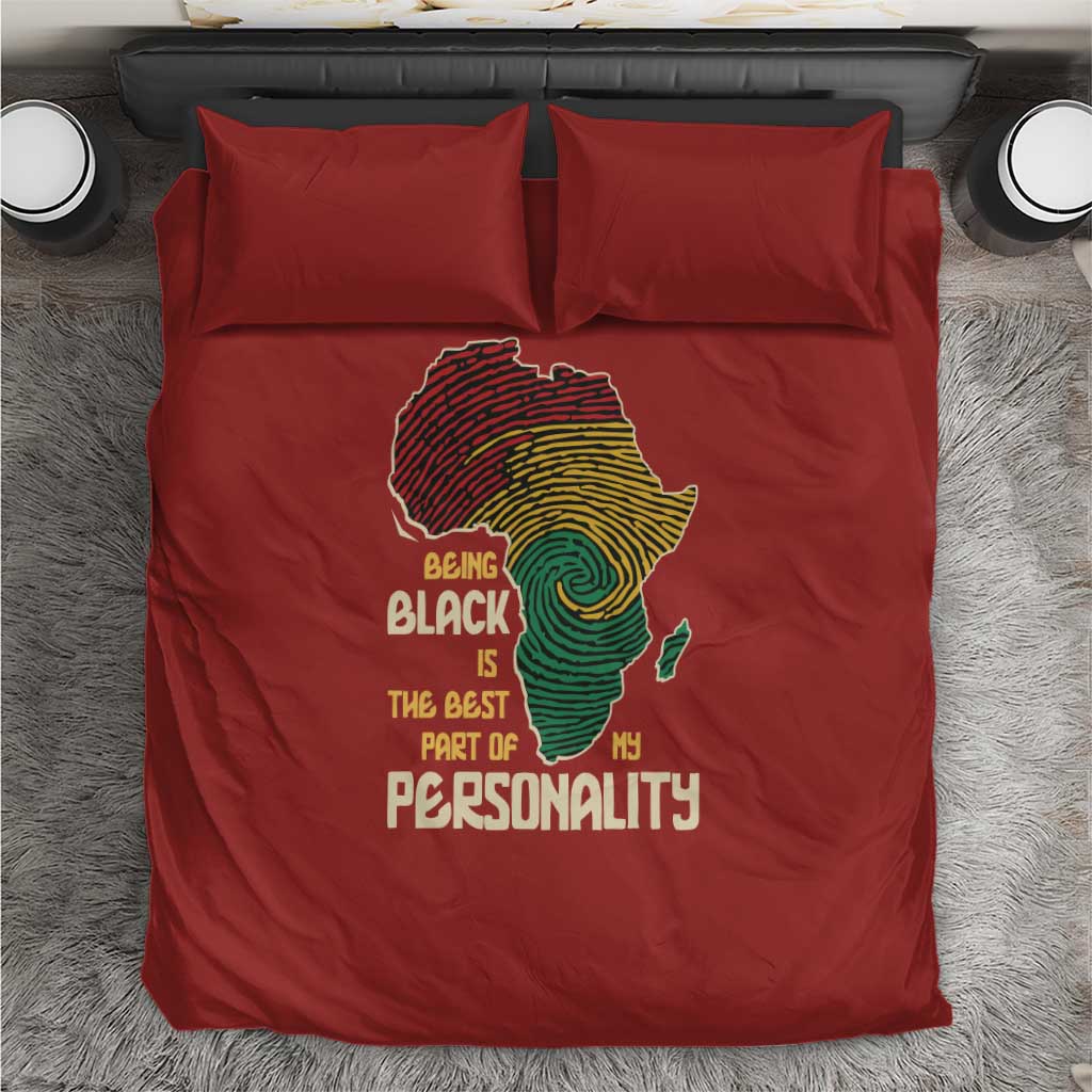 African Map Fingerprint Bedding Set Being Black Is The Best Part Of My Personality DT03