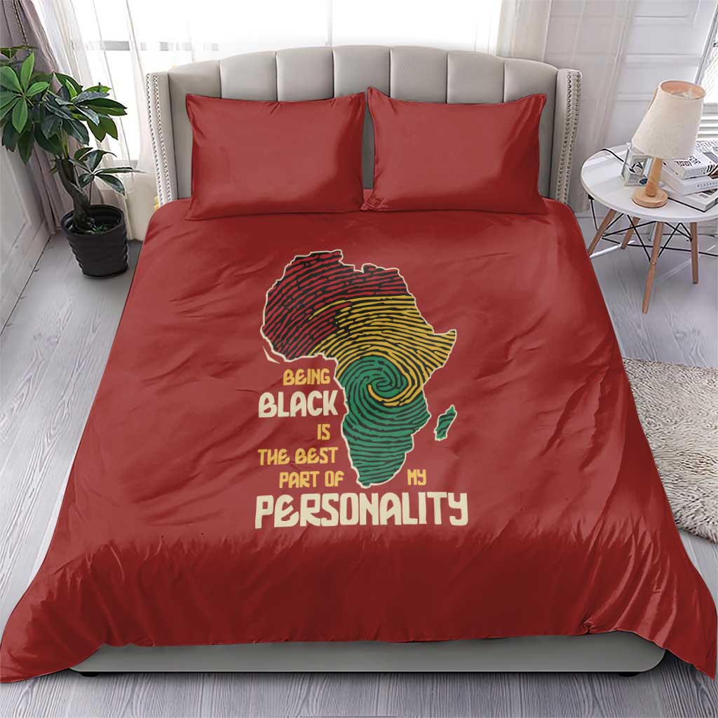 African Map Fingerprint Bedding Set Being Black Is The Best Part Of My Personality DT03
